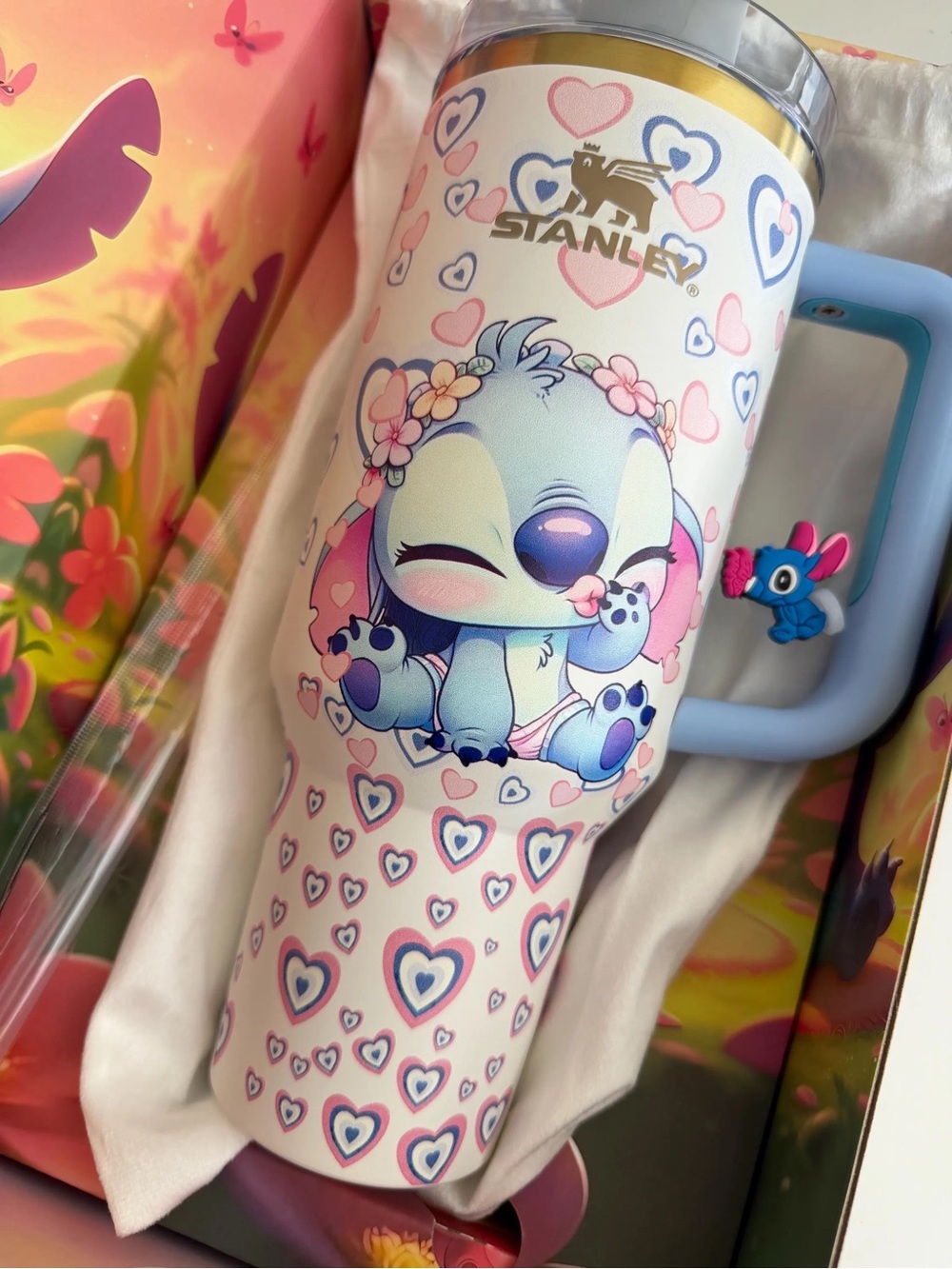 🆕 STANLEY 40 oz. Lilo & Stitch Tumbler black rare nwt box flowstate gift box